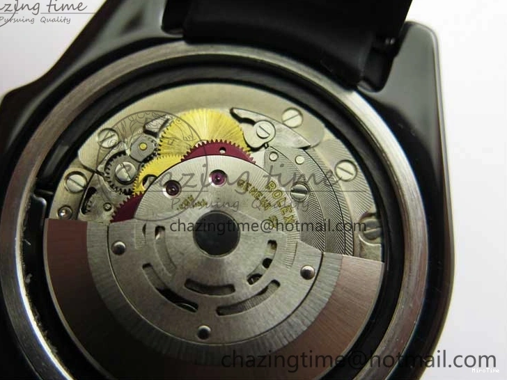 MiroTime 1227 Submariner 40mm Black Ceramic 5GF Best Edition Blue Candy Dial on Black Rubber Strap SA FashionForward 2473